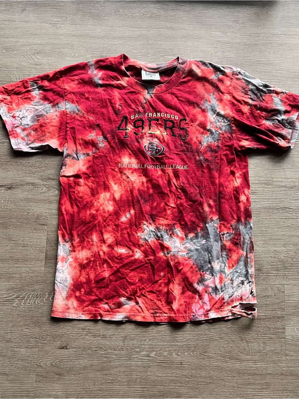 Vintage Y2K Lee Sport San Francisco 49ers Shirt Tie Dye Red Mens Sz L Thrashed